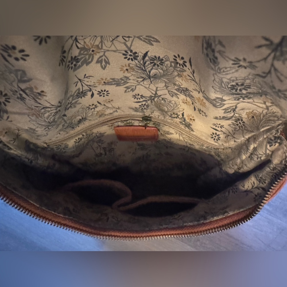 Brown Leather-Like Backpack - Picture 3 of 4